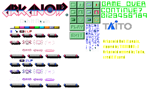 Sprite Arkanoid